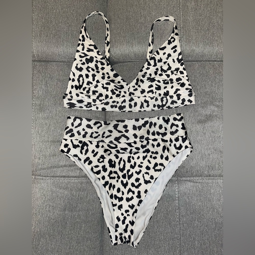 Aerie Leopard High Cut Bikini